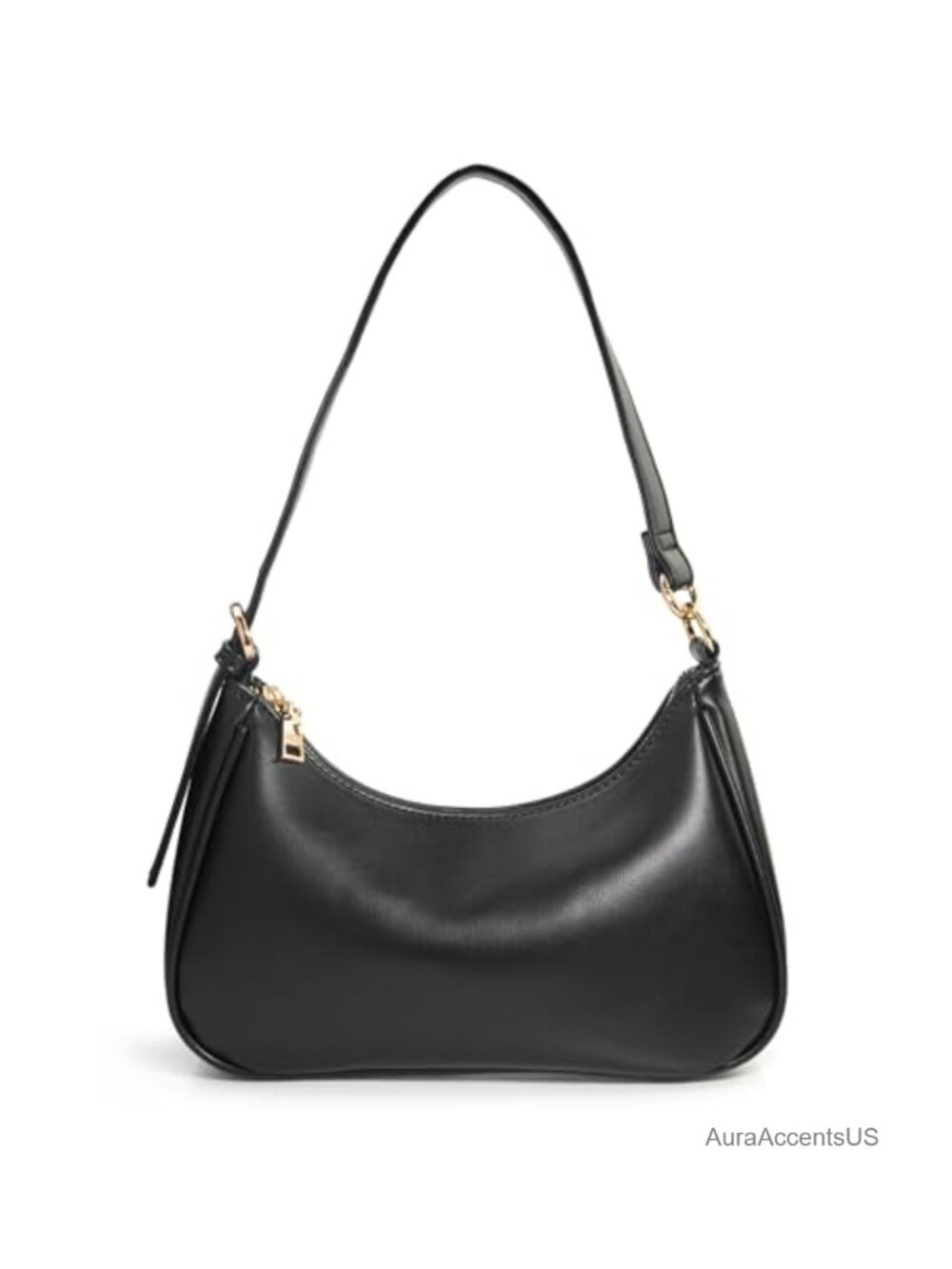 Vegan Leather Crescent Shoulder Bag Convertible Chain Crossbody